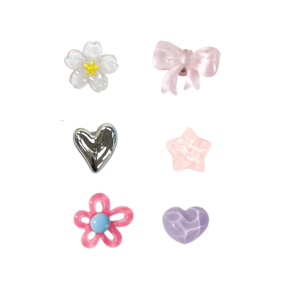 HAUM 隨行造型梳配梳扣 Travel Comb Set (with 6 Charms)